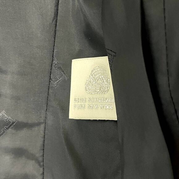 Vintage Escada Long Black Blazer Striped with Silver Size 38 (Small) - Picture 7 of 13